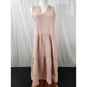 Splendid Tiered Sleeveless Maxi Dress Sand Women Size XS Flowy Long